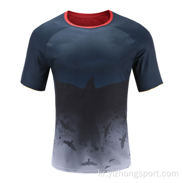 Mens Dry Fit Rugby Wear T 셔츠